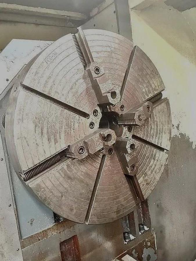 Used 2013 Takang LB40 x 1200 CNC Heavy Duty Lathe with 60" sw, 39.3" Max Cut Diam., 600 RPM, 6" Bore, 36" Chuck, 4 Pos. Trt., Fanuc