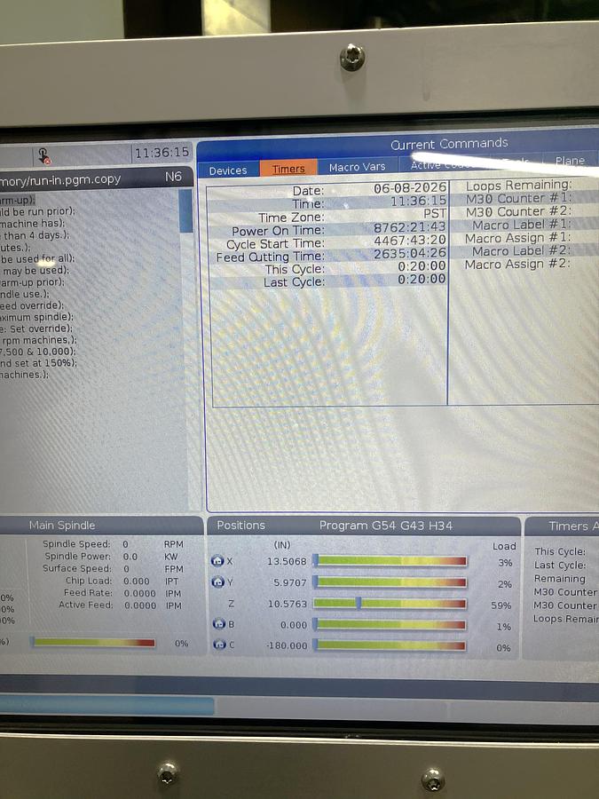 Used 2021 Haas UMC-500SS 5 Axis Universal Machining Center with Coolant Thru Spindle, Probing, HSM, Conveyor, 50 Station ATC