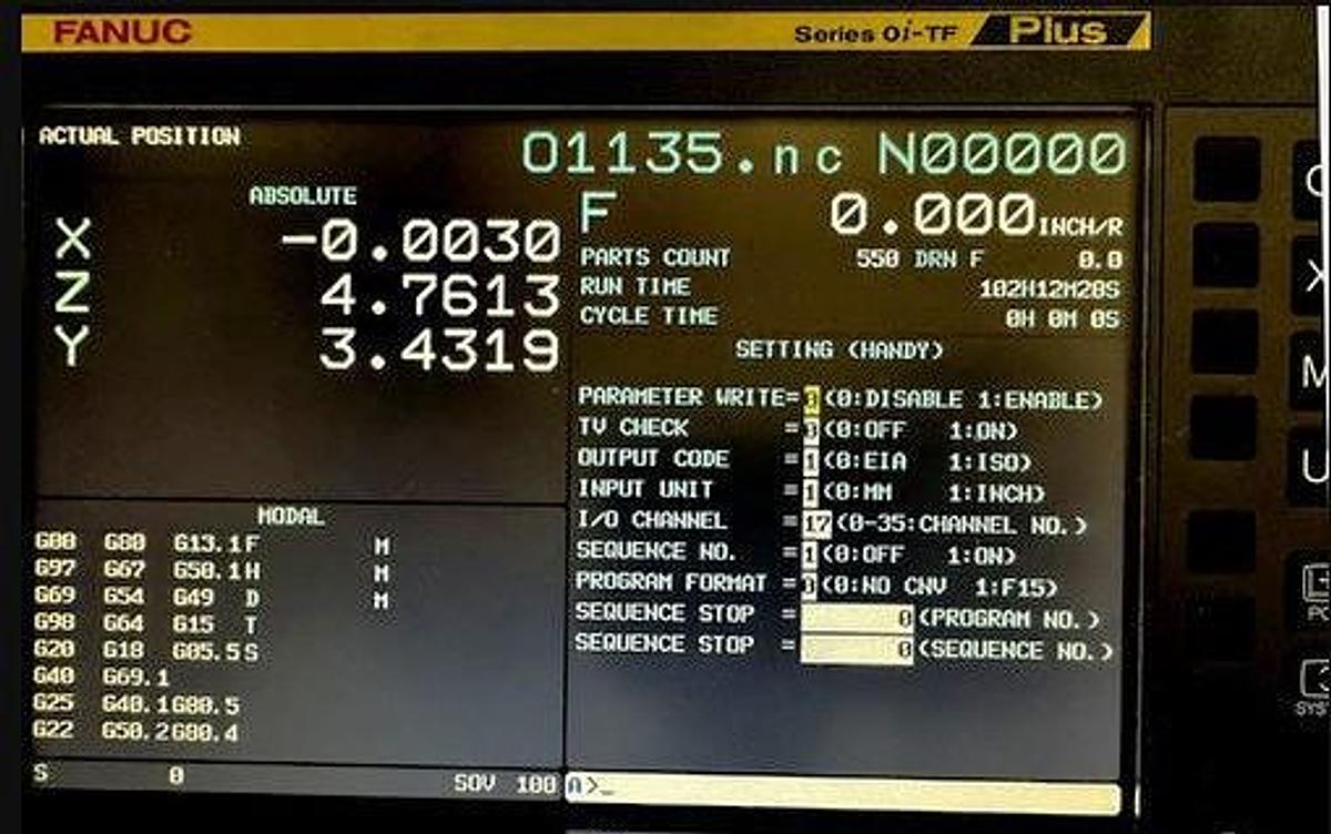 Used 2020 DMTC CGK5112JD 2 Axis CNC VTL with 8 Station ATC, 40" 4 Jaw Manual Chk, Fanuc 0i-TF Plus Control, 47.2" Swing