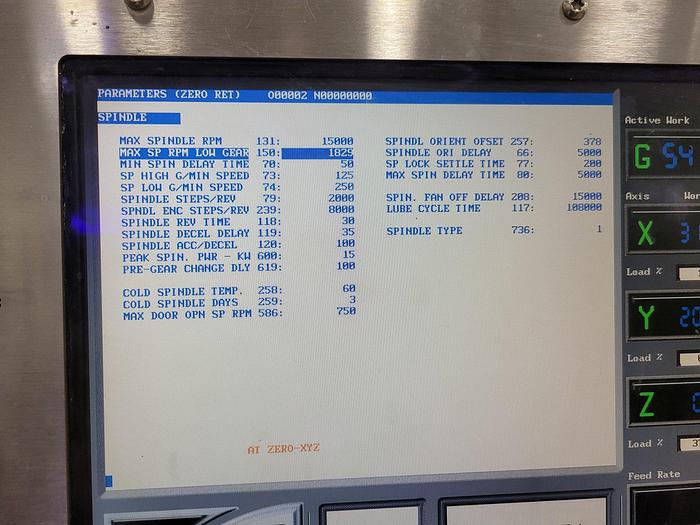 Used 2007 Haas VF-6/40 w/15k rpm Spindle