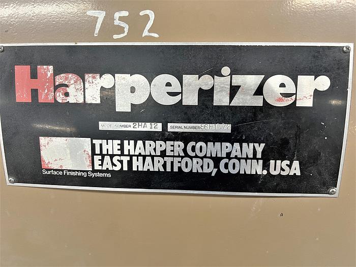 Used 1986 Harperizer Model 2HA12 Vibratory Surface Finishing Machine