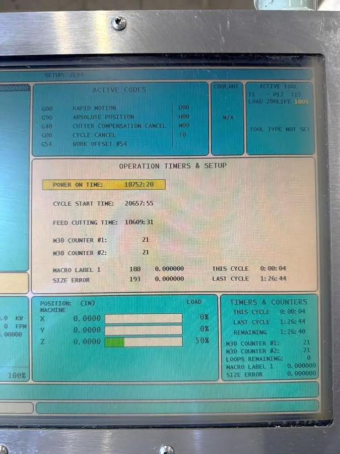 Used 2011 Haas VF-7/40, 24 Station Side Mounted ATC, 4th Axis Drive, TSC Prepped, High Speed Machining, 7500 RPM