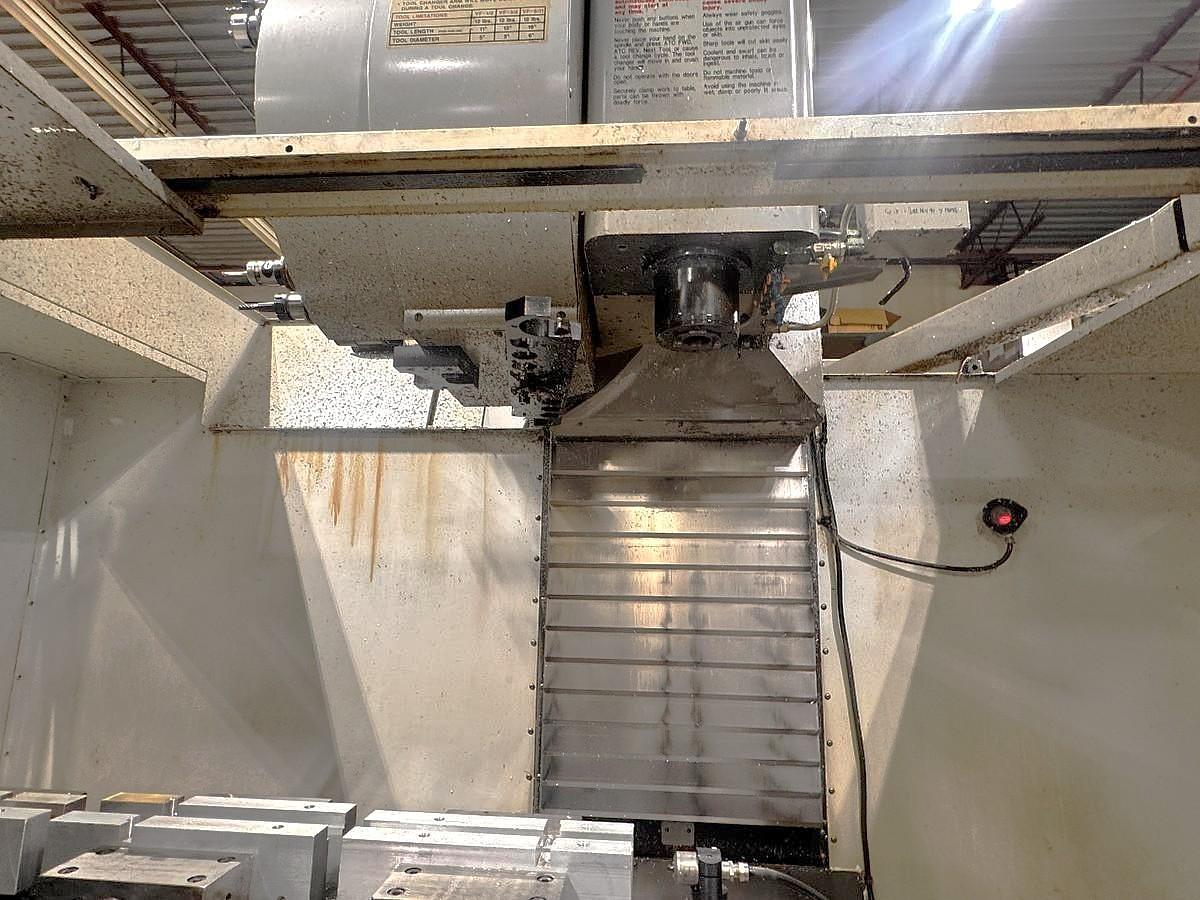 Used 2003 Haas VF5B/40 w/ 4th Axis Drive, Haas Wireless Probing, 40 Station ATC, PCool, High Speed Machining, 7500 RPM