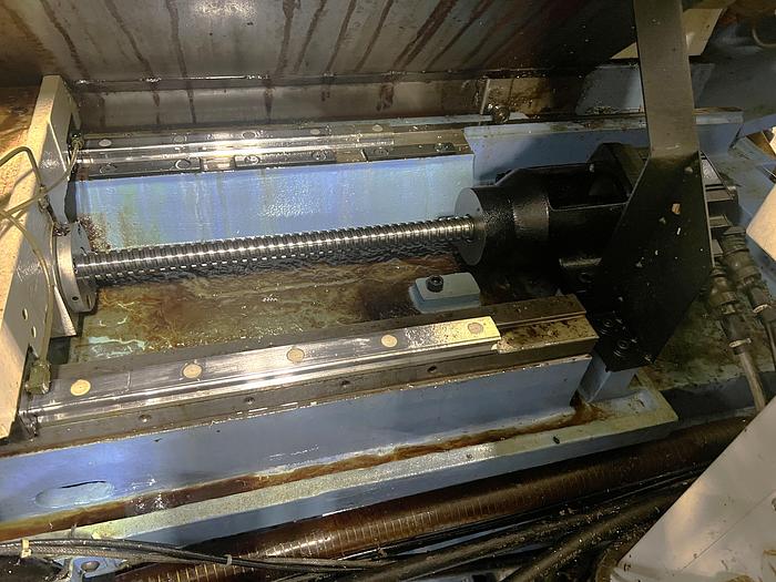 Used 2003 Mazak SQT100MS Mazatrol Fusion 640T with Milling/Drilling Capability, Subspindle, Spego Bobcat Barfeeder, Parts Catcher