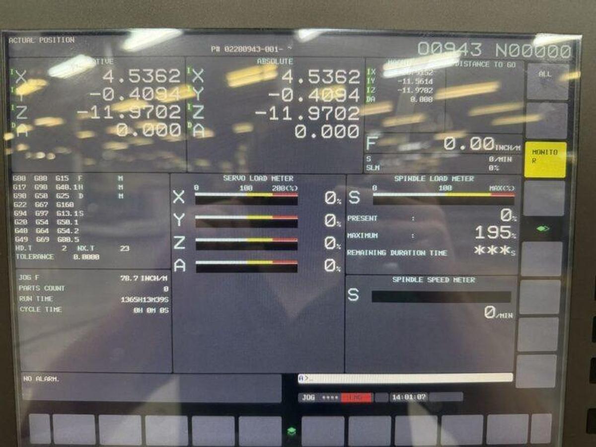 Used 2022 DN Solutions Mynx 5400/50 II with 4th Axis Drive, CAT50 Big Plus Spindle, Chip Conveyor, Mist Collector, Conversational