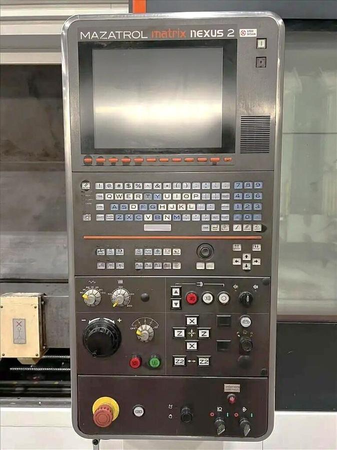 Used 2013 Mazak Slant Turn Nexus 550/3000 with 24" Air Chuck, 10.8" Bar Capacity, 120" Centers, Hyd Steady Rest, Tailstock, Conveyor