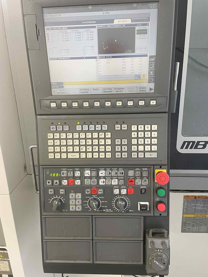 Used 2013 Okuma MB-4000H w/6-Pallets, Probing, Chip Conveyor, 15k RPM Spindle, Only ran Aluminum