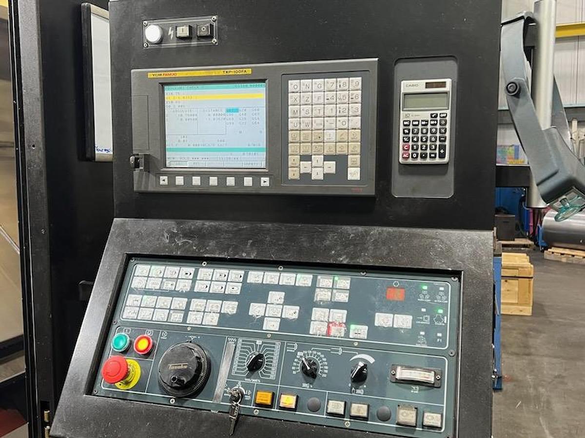 Used 2018 YCM TC-46/3200 with 24" Hyd. Chk, 6.5" Bar Cap., 29.55" Max Turn Diam., 134.45 cc, Tailstock, Chip Conveyor, Tool Eye