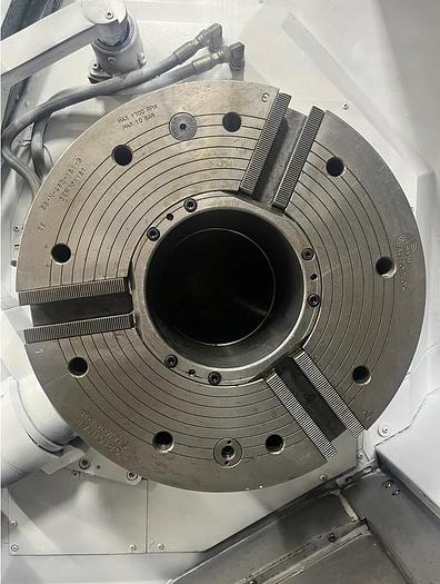 Used 2007 Mazak Nexus QTN 450-II/1000 Big Bore with Chip Conveyor, SMW 18" Air Chuck, Tailstock, Prep for Rear Chuck, Threading