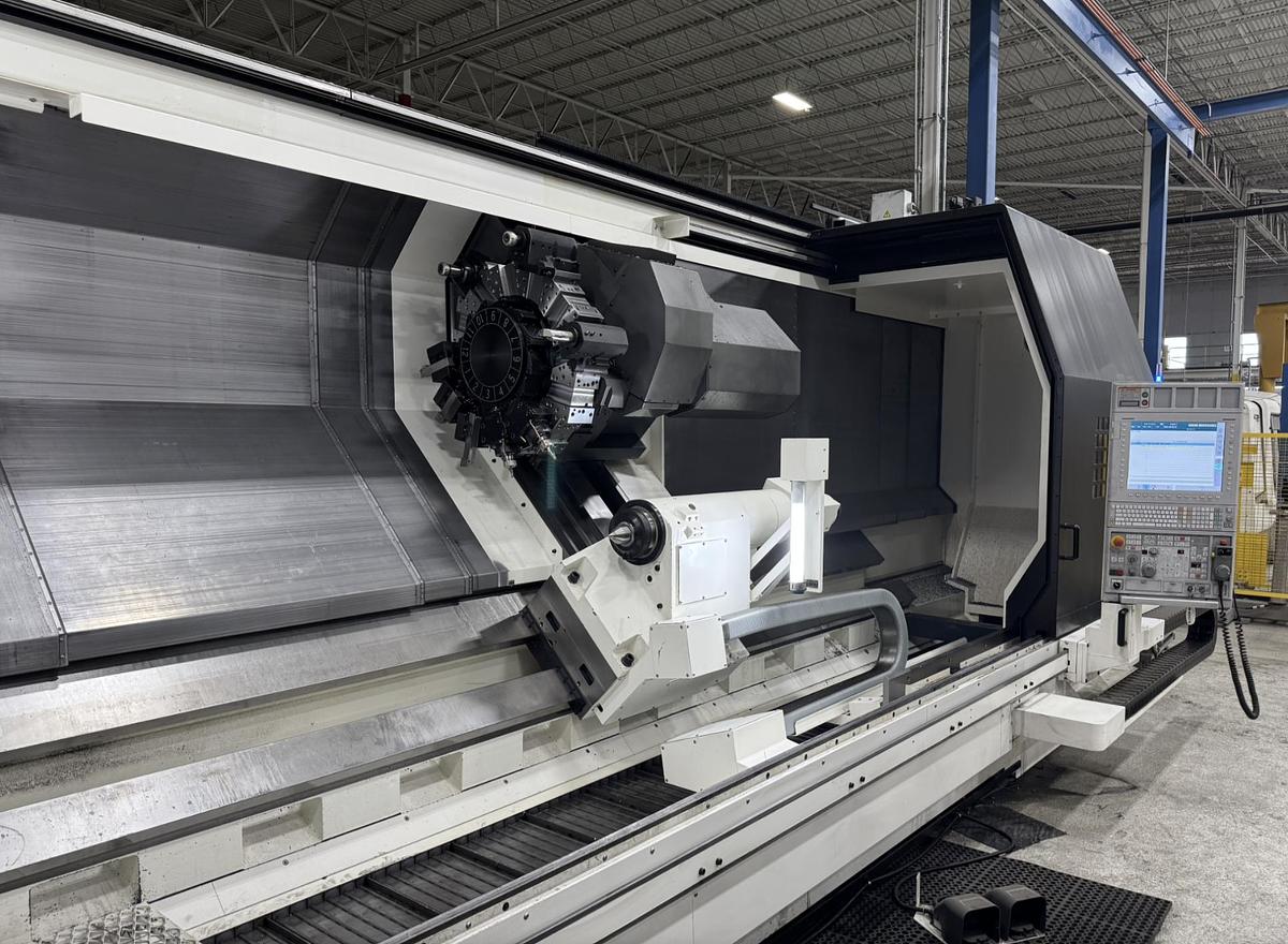 Used 2022 DMG Mori SL603BMC/4000 with C Axis/Live Milling, 28" 3 Jaw Chk, 21" Rear Chk, Steady Rests, 7.3" Bar Cap., Fanuc