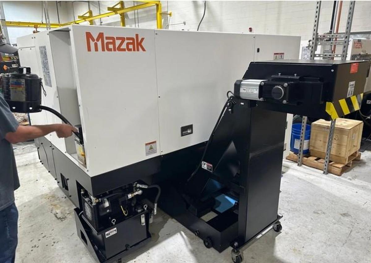 Used 2015 Mazak Quick Turn Universal 250, 8" Hyd Chuck, 2" Bar Capacity, Chip Conveyor, Tool Eye, Tailstock, Hi Pressure Coolant