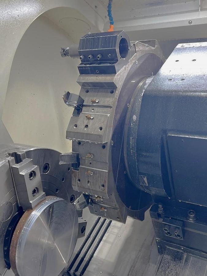 Used 2018 YCM TC-46/3200 with 24" Hyd. Chk, 6.5" Bar Cap., 29.55" Max Turn Diam., 134.45 cc, Tailstock, Chip Conveyor, Tool Eye