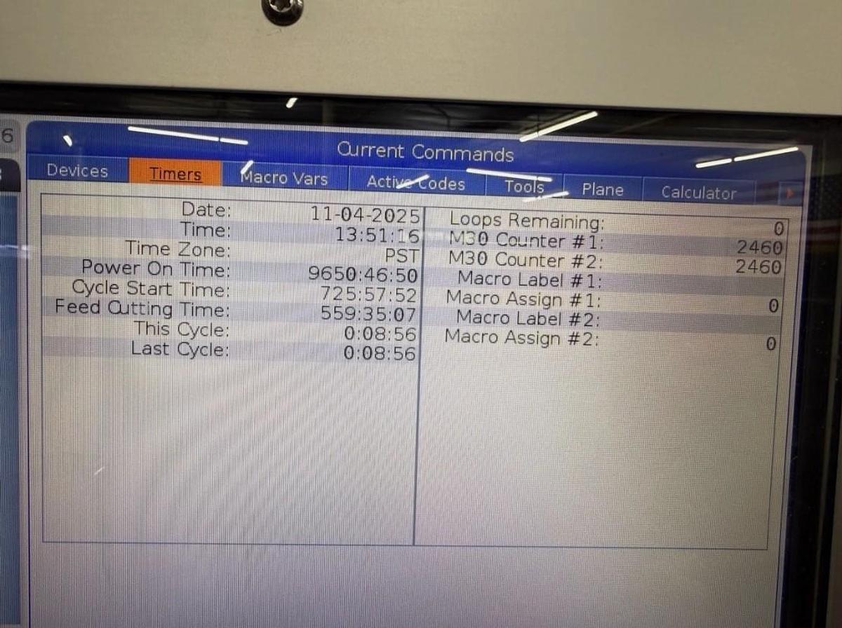 Used 2020 Haas VF-10/50 with Haas HRT310 4th Axis Tbl, Probing, Through Spindle Coolant, 7500 RPM, CAT 50