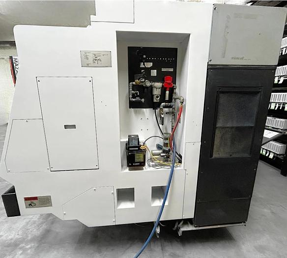 Used 2007 Mazak Nexus QTN 450-II/1000 Big Bore with Chip Conveyor, SMW 18" Air Chuck, Tailstock, Prep for Rear Chuck, Threading