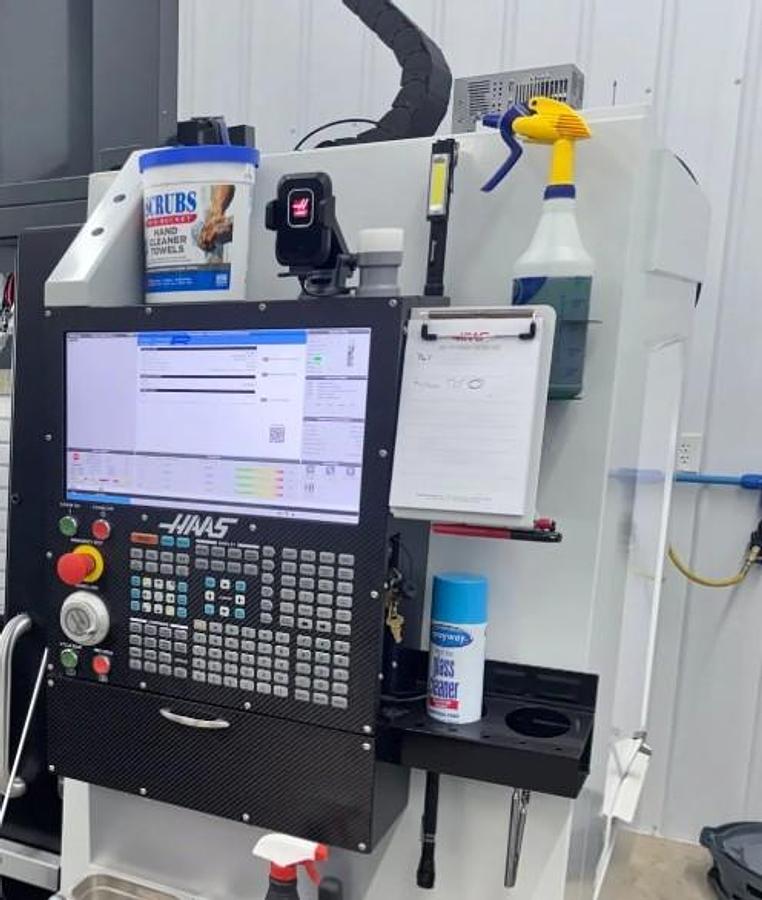 Used 2025 Haas VF-4SS with HRT210 4th Axis Rotary Table, Coolant Thru Spindle, Haas Probing, 30 ATC, HSM, ONLY 50 Cutting Hrs.