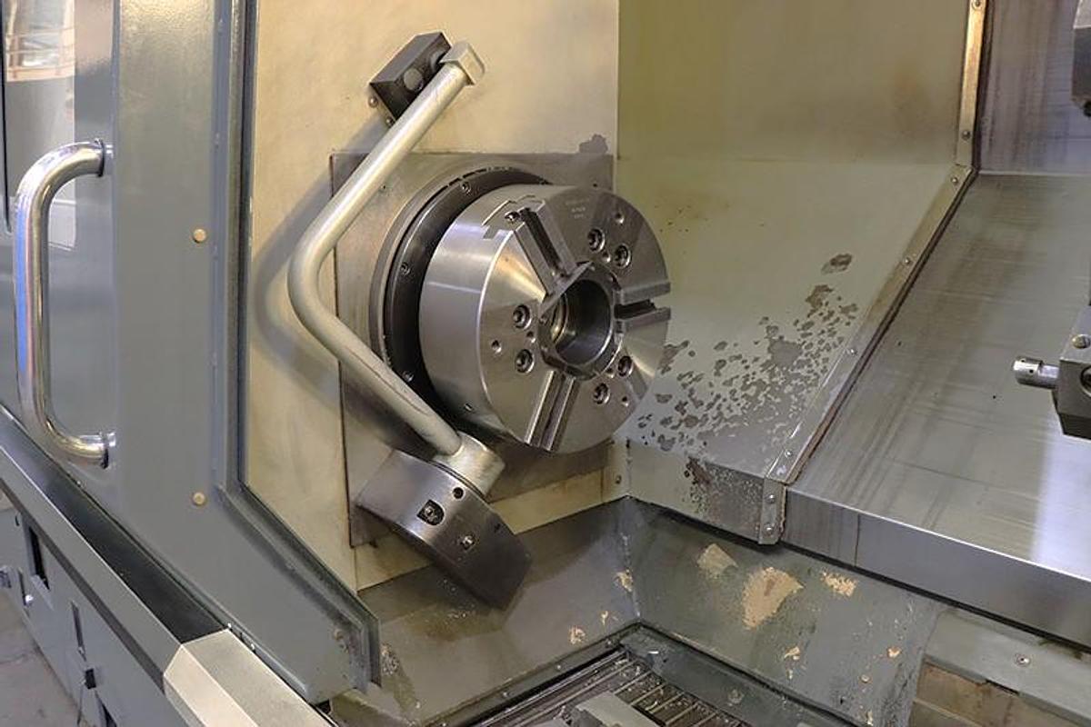 Used 2012 Haas ST-40 Chucker with 15" Hydr. Chuck, Tool Presetter, Chip Conveyor, 4" Bar Capacity, Some Tool Holders (no tailstock)
