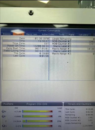 Used 2020 Haas TM-2P with 4th Axis Drive, Probing, 20 Station ATC, 10,000 RPM, High Speed Machining