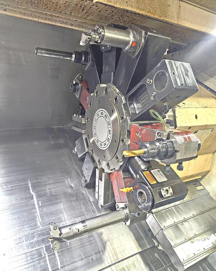 Used 2007 Mazak Nexus QTN 450-IIM/3000 with Full C Axis Spindle Rotation, Milling Capable, 18" Hyd Chuck, 6" Bar Capacity, 120" cc