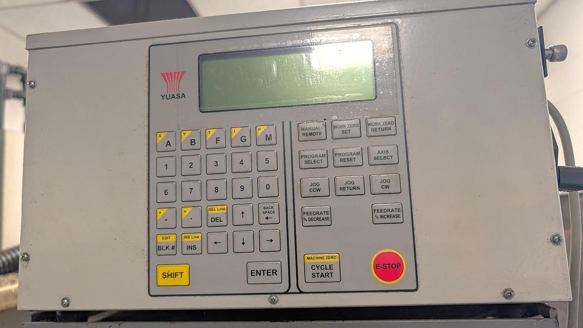 Used 1998 Mazak VTC16B with Yuasa Indexer, Chip Conveyor, Auto Tool Length Measurement Probe, Making Parts