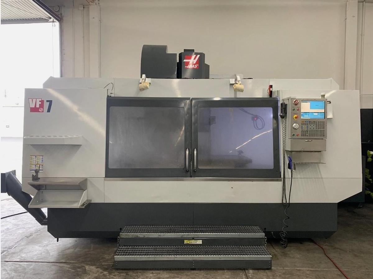 Used 2013 Haas VF7/40 with 10,000 RPM, 40 Station ATC, 4th & 5th Axis Prepped, Probing Package, Pcool, Auger, HSM