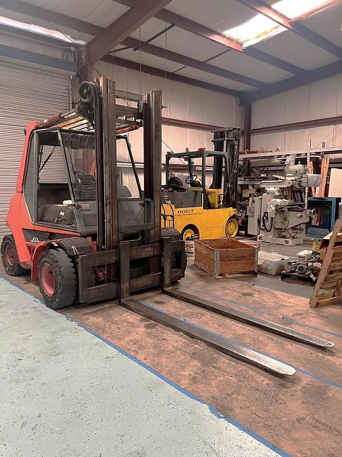 Used 2015 Linde H80D Diesel Forklift with 19,000 lb. Capacity, 1096 Hours, 8 ft. Long Forks, Tilt Mast, Solid Tires