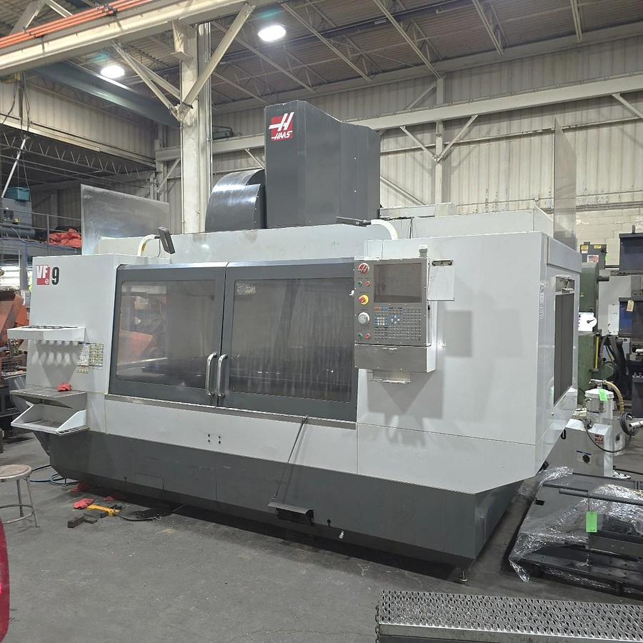 Used 2010 Haas VF-9/40 with 10,000 RPM, Haas Probing, 1000 PSI Cool. Thru Spindle, 40 Station ATC, Nice Machine