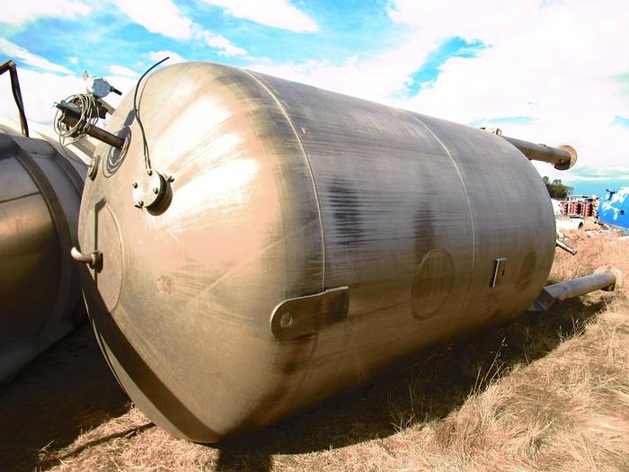 Used Silo, 600 CF, S/st, 8' x 11', Cone Btm, 72.5 PSI, #L742244