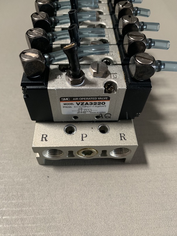 Used SMC Bank of Air Operated Valves VZA3220