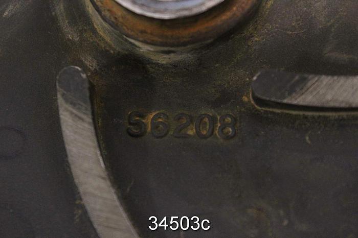 Used Goulds 3196 Impeller, 1.5x3x8, 5-Vane, 8" Diameter, Pattern 56208 #34503