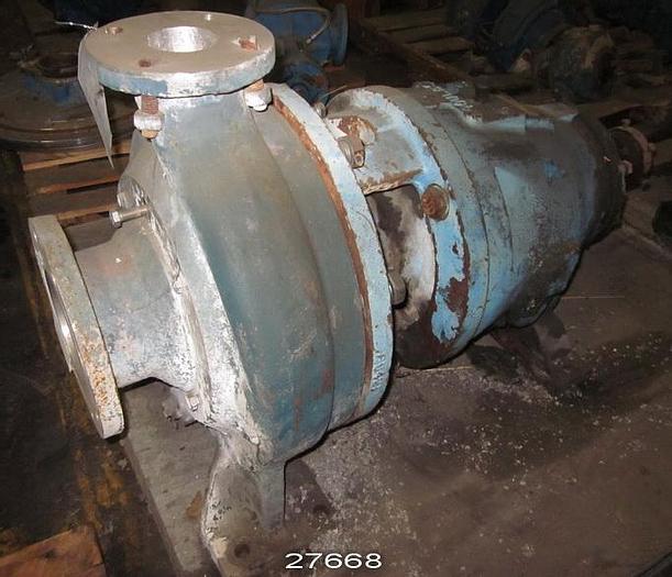 Used Goulds 3175 Pump, 3175, 3X6X14, Stainless Steel Casing, Stainless Steel Impeller, 13.75" Diameter Impeller, 2/4 Vane Impeller, Stainless Steel Stuffing Box, Stainless Steel Suction Side Plate, Packing #27668