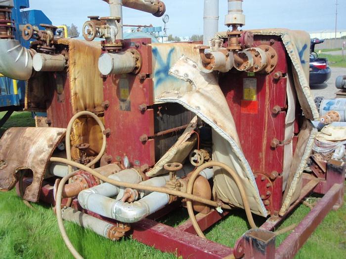 Used Heat Exchanger, Plate, 216 SF, Graphite, Alfa Laval (2) #S737129