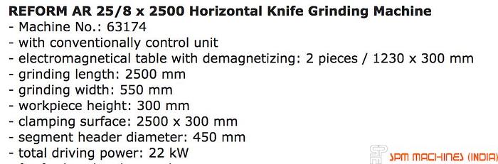 Used Reform Knife Grinder AR25/8B