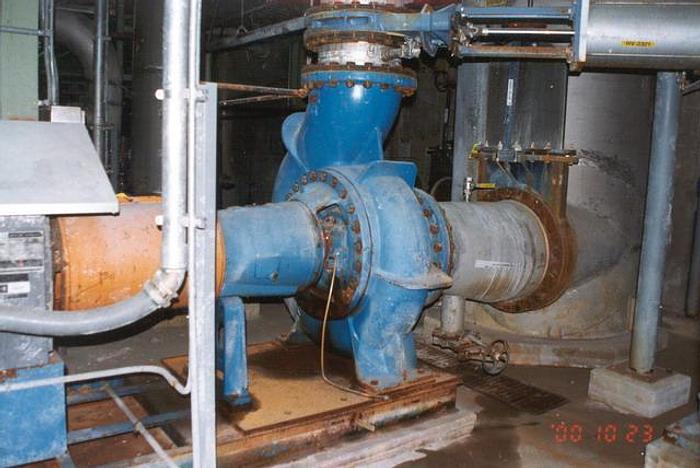 Used Goulds 3175 Pumps, 20X24X28, Ductile Iron Casing, Stainless Steel Impeller, Stainless Steel Suction Side Plate, 24.7  X 23.2 Impeller Diameter #15147