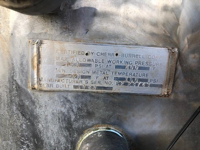 Used Cherry Burrell Twin Barrel Tube In Shell Heat Exchanger