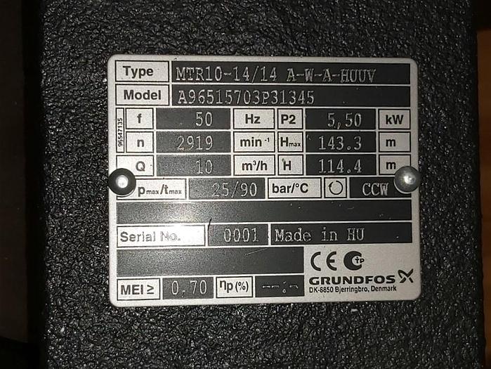 Eintauchpumpe, MTR 10 14/14 A-W-A-HUUV, 143m, 10m³/h, Grundfos,  neu -60%