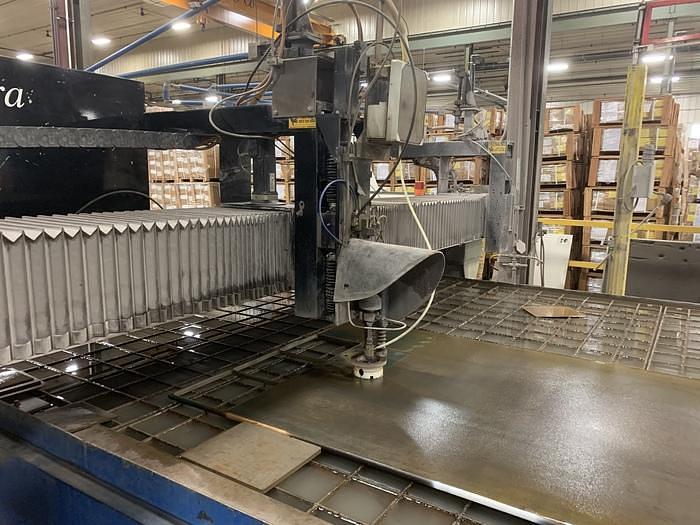Used 2008 ALLTRA CORP. MODEL PG14-12 WJ, 120" X APPROX. 468" 2 HEAD GANTRY STYLE CNC WATER JET