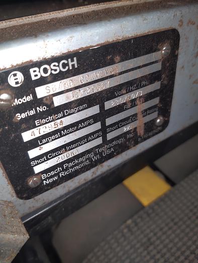 Used Bosch CBS-D Continous band sealer with carrier conveyor