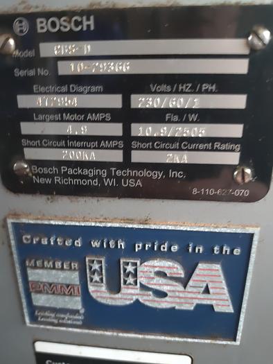 Used Bosch CBS-D Continous band sealer with carrier conveyor