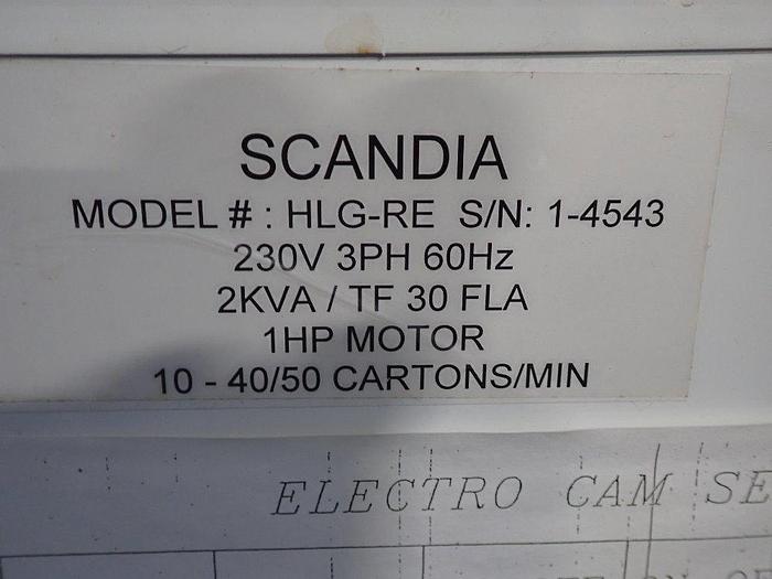 Used Scandia HLG Semi auto cartoner - hot melt