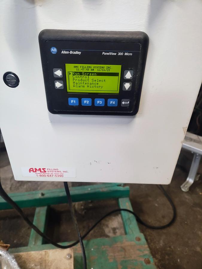 Used AMS  #A100-auger filler with foot pedal control