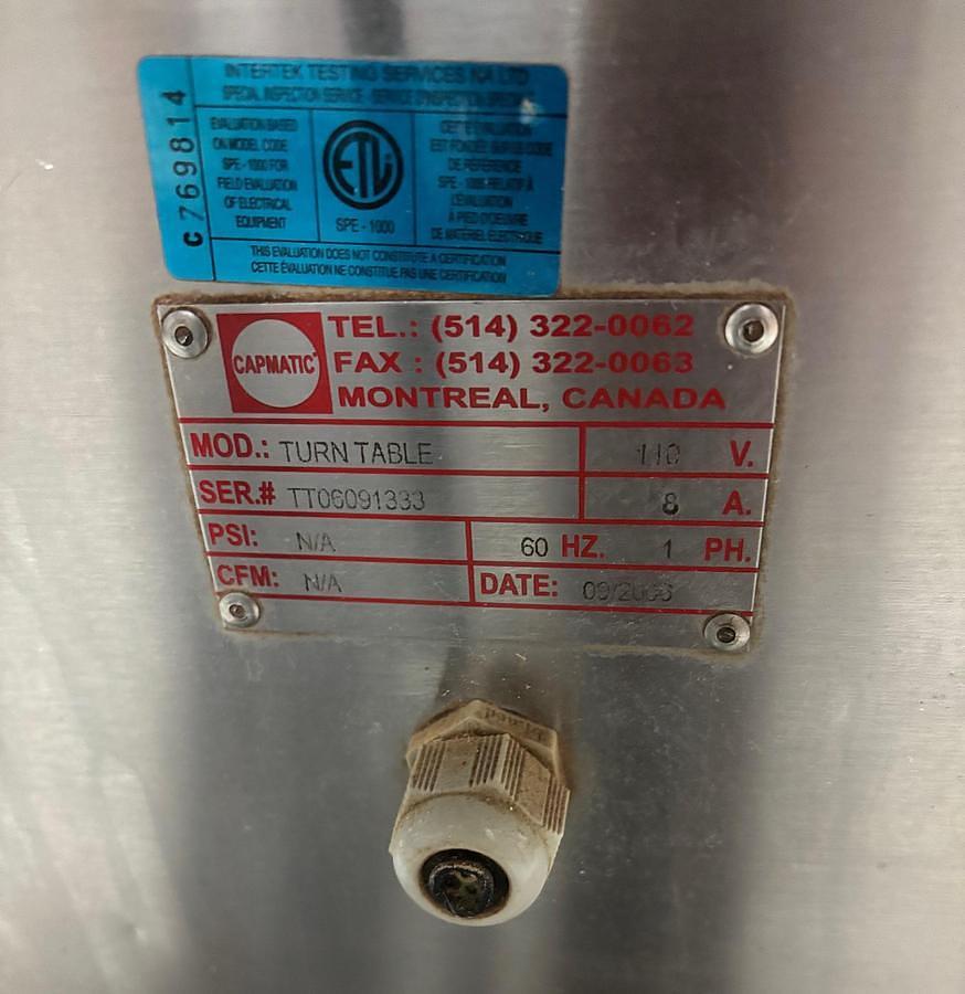 Used Capmatic 48" dia Accumulation table