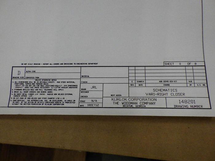 Used Kliklok 2015 Vari-Right Tri Closer Sealer