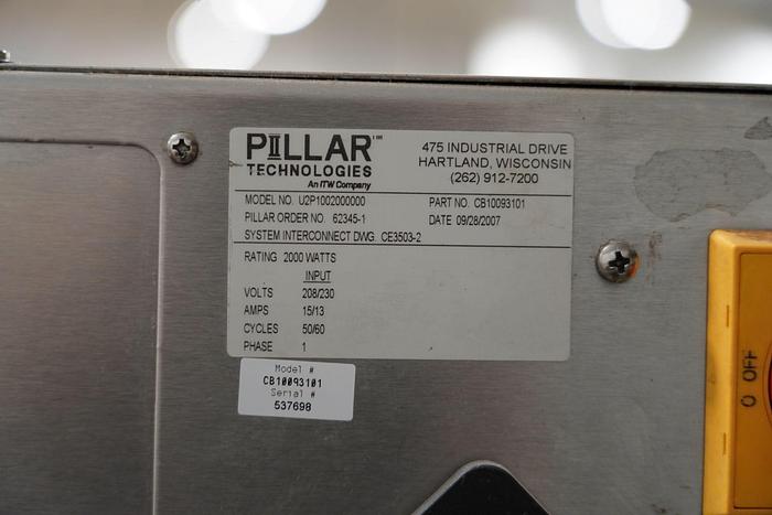 Used Pillar 2KW Induction Sealer - air cooled