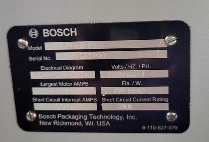 Used Syntegon Bosch Pack 201 Wrapper