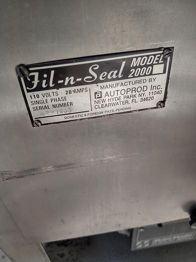 Used Autoprod 75mm cup filler with foil over seal