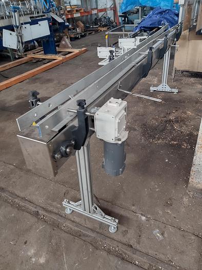 Used JDA 6 head Gravity Filler with indexing conveyor SS m220.6