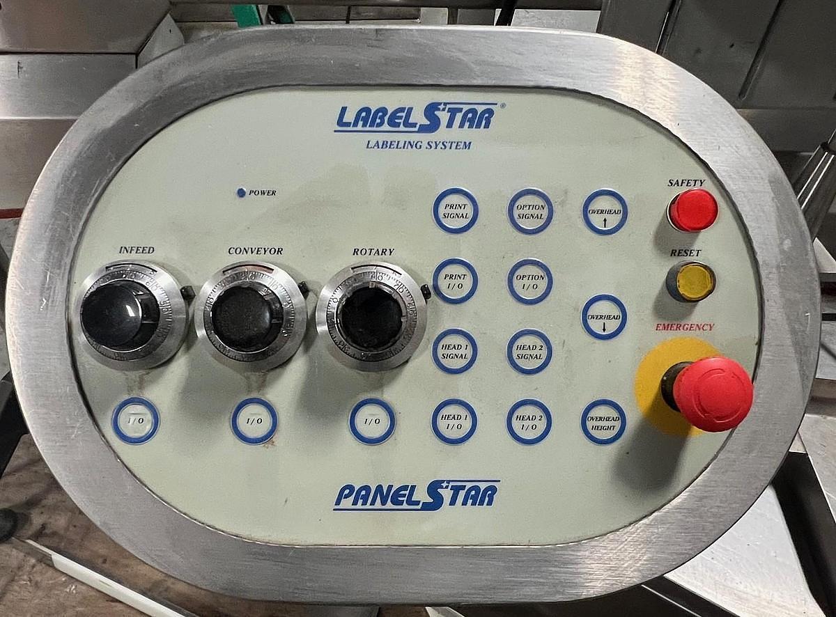 Used Labelstar automatic pressure sensitive wrap labeler