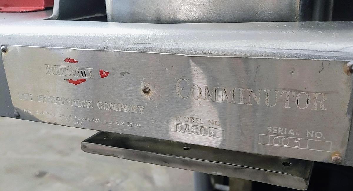 Refurbished Fitzmill DASO6 6" Hammer Mill