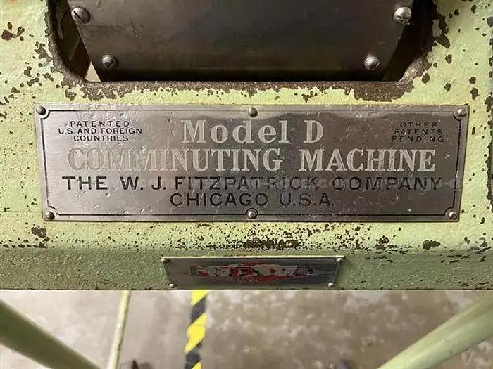 Used Fitzmill D-6 Hammermill Stainless- pan fed