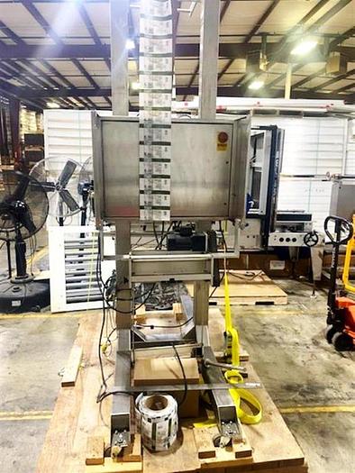 Used AXON SLEEVE LABELER/ BANDER FOR LARGE BOTTLES AND JARS- MODEL EZ 400